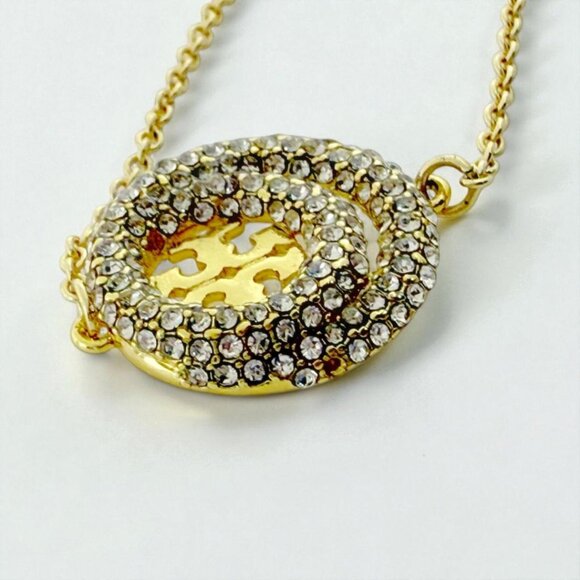 Tory Burch Miller crystal-embellished bracelet in Gold. - Picture 3 of 3